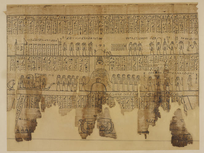 Section of the papyrus belonging to Nesmin, with the fifth hour of the Amduat