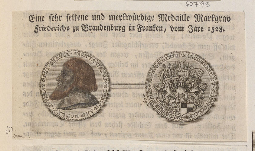 [A medal of Frederick I, Margrave of Brandenburg-Ansbach]