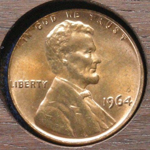 U. S. A. One cent, 1964 U. S. A. One cent, 1964