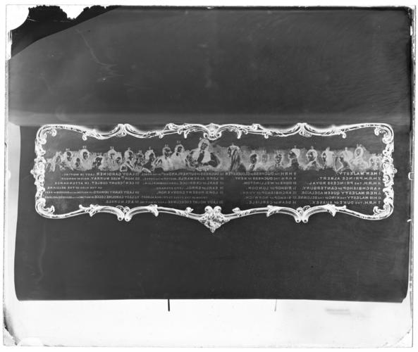 Glass plate negative of key for painting Glass plate negative of key for painting