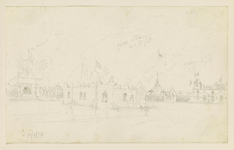 Fair at St Petersburg, with the Prince of Wales's Pavilion on the left Fair at St Petersburg, with the Prince of Wales's Pavilion on the left