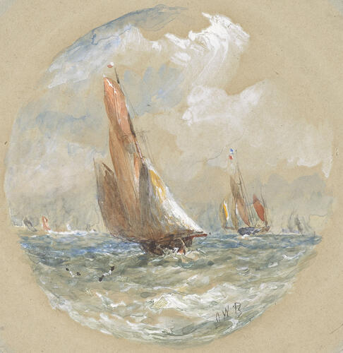 Four Studies of Venetian craft and sailing ships