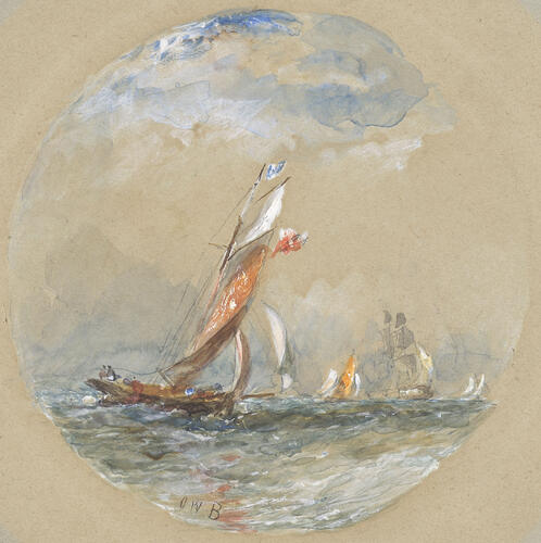 Four Studies of Venetian craft and sailing ships