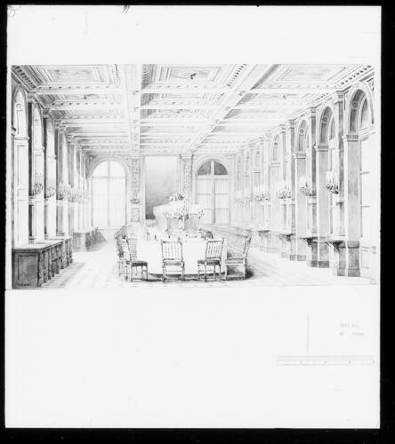 Royal visit to Louis-Philippe: the dining-room at Eu
