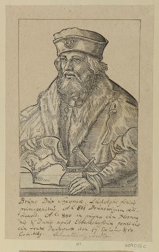 Master: [Woodcuts of the Dukes and Electors of Saxony]
Item: [Bruno III, Duke of Saxony]