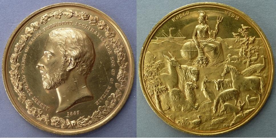 The Burdett Coutts Medal of the Acclimatisation Society of Great Britain The Burdett Coutts Medal of the Acclimatisation Society of Great Britain