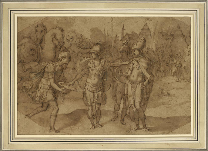 Alexander the Great refusing a drink of water Alexander the Great refusing a drink of water