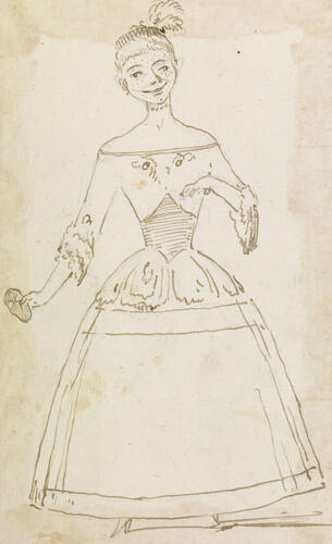 A female singer with a mask