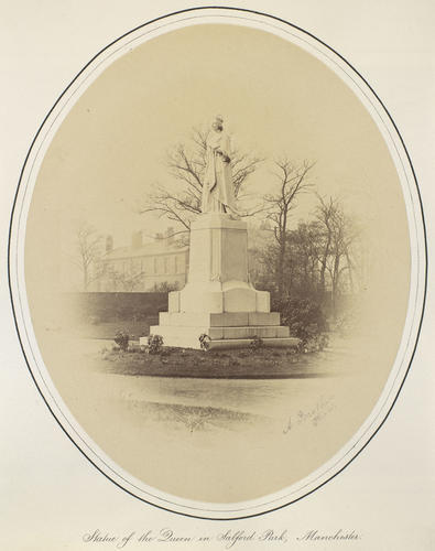 Statue of Queen Victoria in Peel Park, Manchester
