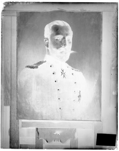 A glass plate negative of a painting of Prince Henry of Battenberg A glass plate negative of a painting of Prince Henry of Battenberg