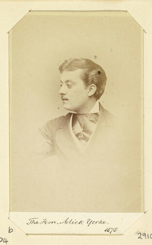 The Hon Alick Yorke. 1875. [Royal Household Portraits. Volume 55. ]