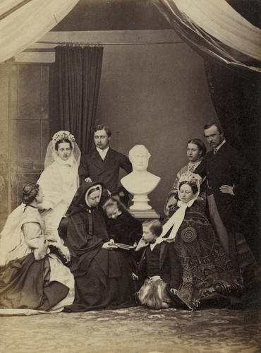 Family portrait with bust of Prince Albert Family portrait with bust of Prince Albert