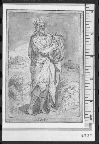 David playing the harp