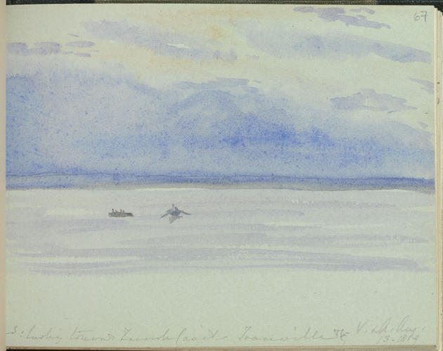 Master: SKETCHES FROM NATURE V. R. 1855 TO 1860
Item: Looking towards [the] French Coast