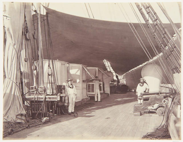 The Forecastle, starboard side looking forward, HMS Serapis The Forecastle, starboard side looking forward, HMS Serapis