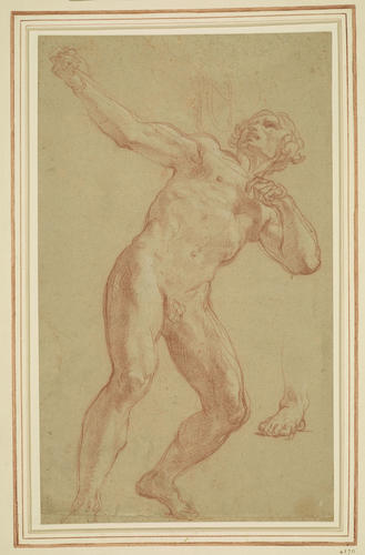 A study for the man pulling on a rope