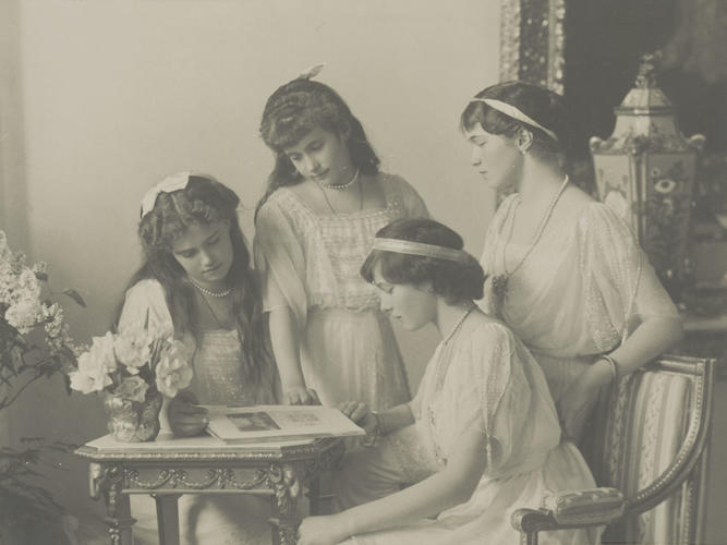 Grand Duchesses Maria (1899-1918), Anastasia (1901-1918), Tatiana (1897-1918) and Olga (1895-1918) of Russia