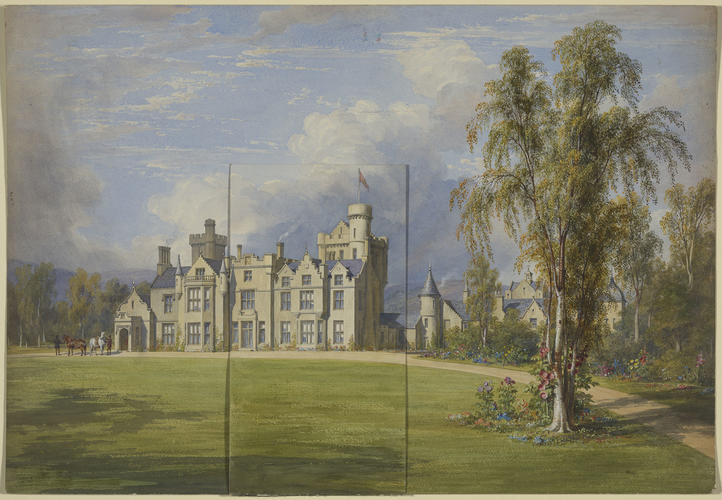 Balmoral: projected design for the garden front of the new castle Balmoral: projected design for the garden front of the new castle