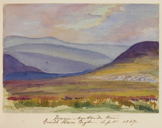 Master: SKETCHES FROM NATURE V. R. 1863 TO 1867
Item: From outside the Ruidh Ban Righ