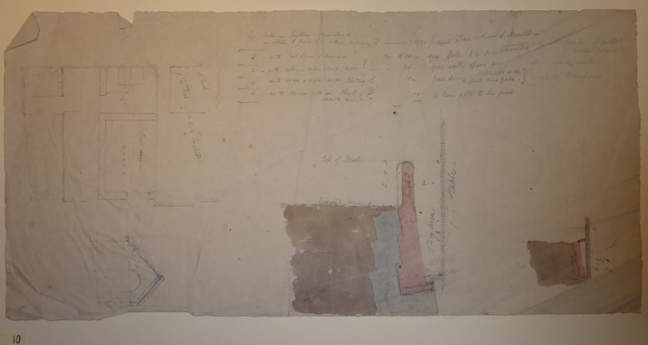 St Mildred's church, Whippingham: diagrams regarding a wall bounding the churchyard St Mildred's church, Whippingham: diagrams regarding a wall bounding the churchyard