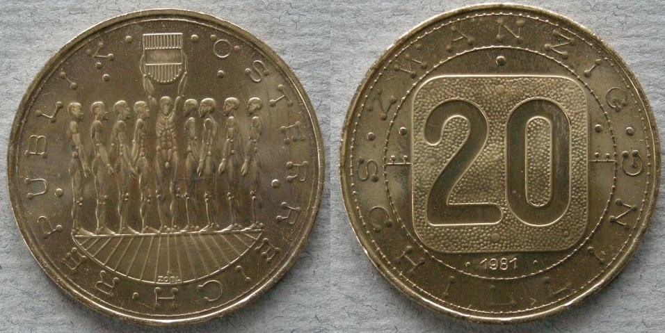 Austria. Proof 20 schilling Austria. Proof 20 schilling