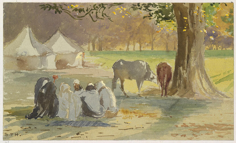 The Prince of Wales Visit to India 1876: Sketch in camp