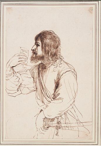 A man carrying a letter A man carrying a letter
