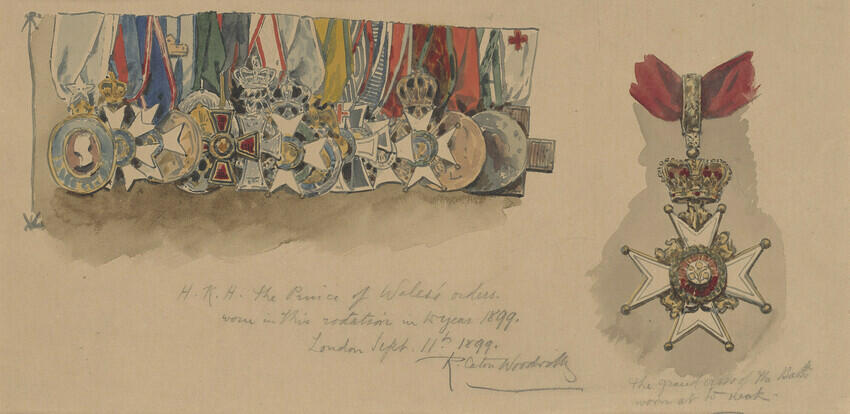 Study of the Orders worn by the Prince of Wales Study of the Orders worn by the Prince of Wales