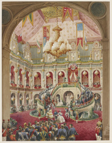 Central Courtyard with the Staircase of Honour at the Hôtel de Ville, 23 August 1855