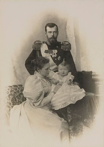 Nicholas II, Emperor of Russia, Alexandra Feodorovna, Empress of Russia and Grand Duchess Olga Nikolaevna Nicholas II, Emperor of Russia, Alexandra Feodorovna, Empress of Russia and Grand Duchess Olga Nikolaevna