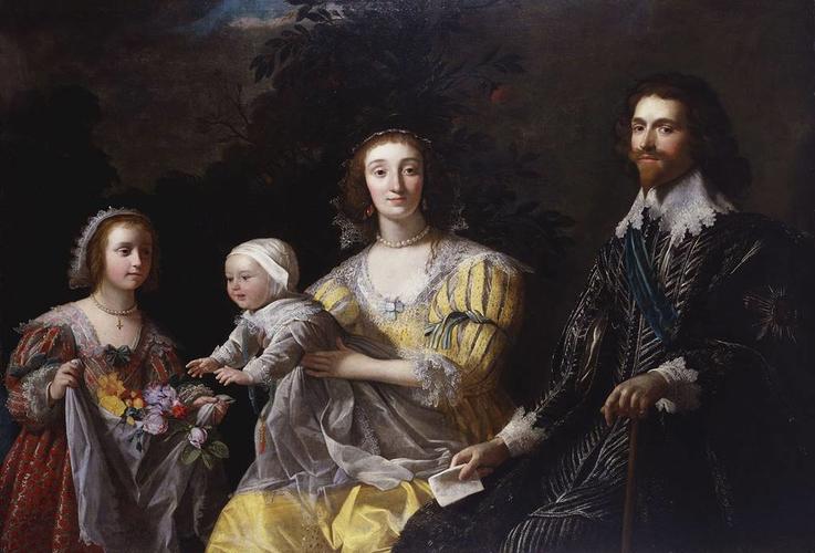 George Villiers, 1st Duke of Buckingham (1592-1628) with his Family