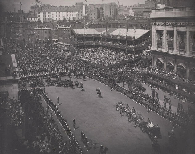 Queen Victoria's carriage passing Whitehall, 22 June, 1897