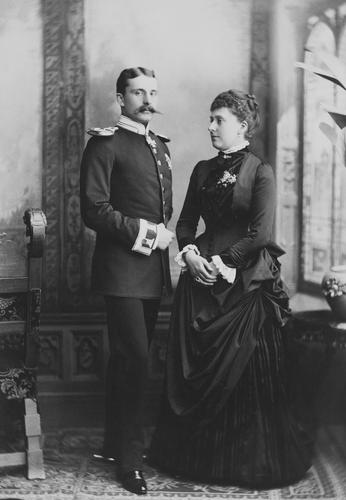 Princess Beatrice and Prince Henry of Battenberg, Darmstadt 1885 [in Portraits of Royal Children Vol. 33 1884-1885]