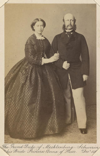 Friedrich Franz II, Grand Duke of Mecklenburg-Schwerin (1823-1883) and The Grand Duchess of Mecklenburg-Schwerin (1843-1865), when Princess Anna of Hesse and by Rhine Friedrich Franz II, Grand Duke of Mecklenburg-Schwerin (1823-1883) and The Grand Duchess of Mecklenburg-Schwerin (1843-1865), when Princess Anna of Hesse and by Rhine