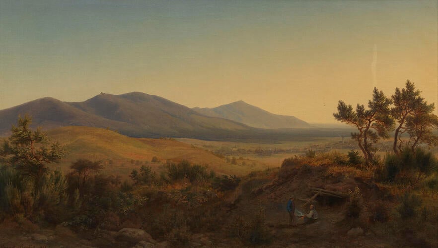 A View of Melibokus and The Bergstrasse
