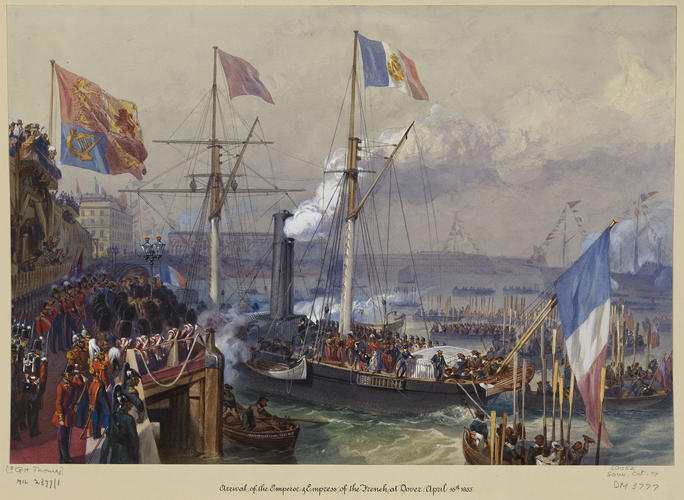 Arrival of Napoleon III and the Empress Eugenie at Dover, 16 April 1855