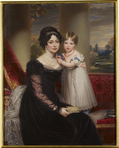 Victoria, Duchess of Kent (1786-1861) with Princess Victoria, later Queen Victoria (1819-1901)