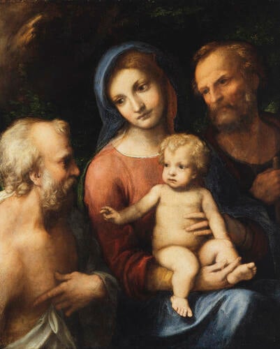 The Holy Family with Saint Jerome