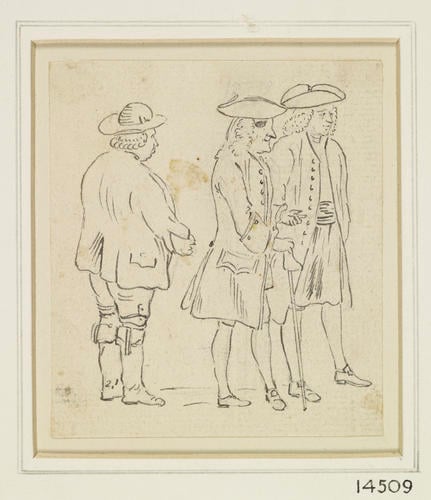 Three male figures