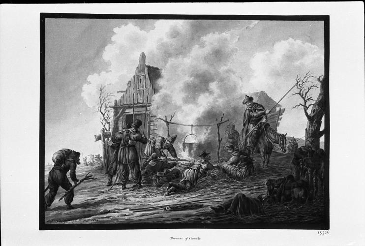 Russian Army. Bivouac of Cossacks Russian Army. Bivouac of Cossacks
