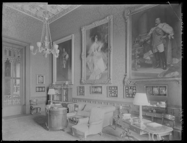 Glass plate negative of the Sitting Room, Lancaster Tower, negative no 79 Glass plate negative of the Sitting Room, Lancaster Tower, negative no 79