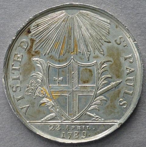 Great Britain. Medal commemoratig the Recovery of King George III from illness, 1789 Great Britain. Medal commemoratig the Recovery of King George III from illness, 1789