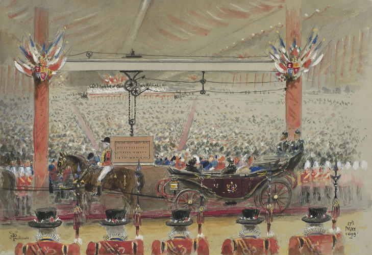 The Queen lays the foundation stone of the Victoria and Albert Museum, 17 May 1899