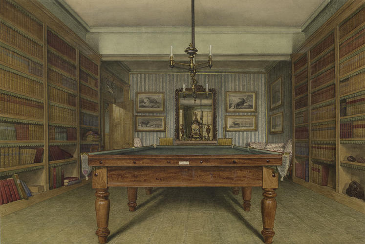 Balmoral: billiard-room and library in the old Castle Balmoral: billiard-room and library in the old Castle