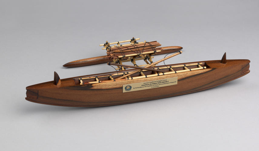 Model outrigger canoe