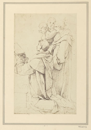 Study of figures of monks