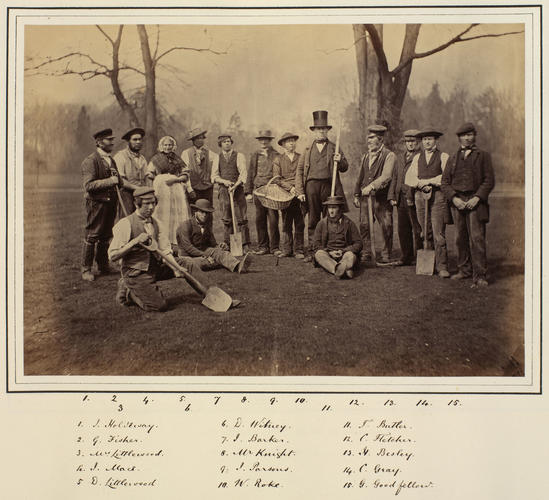 Group portrait of garden staff at Frogmore House