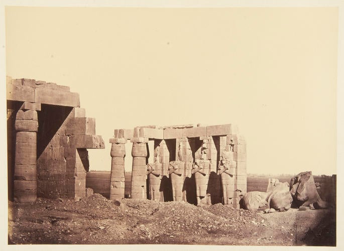 Temple of Memnonium [Ramesseum] & Colossal Statue, Thebes