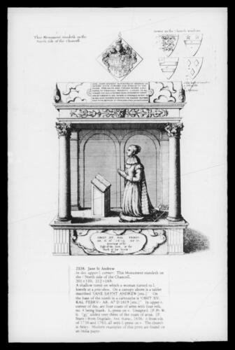 Tomb of Jane St Andrew at Arley Tomb of Jane St Andrew at Arley