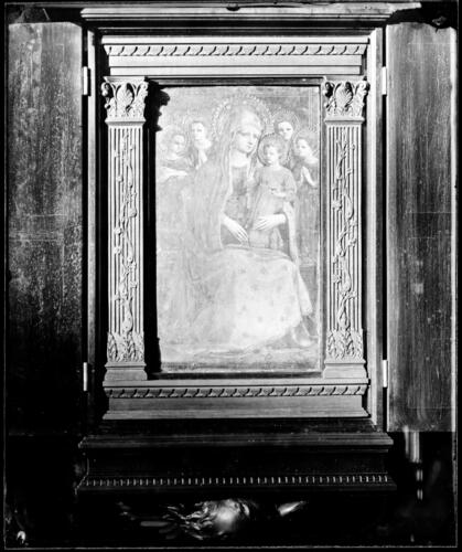 Glass plate negative of an Altarpiece Glass plate negative of an Altarpiece